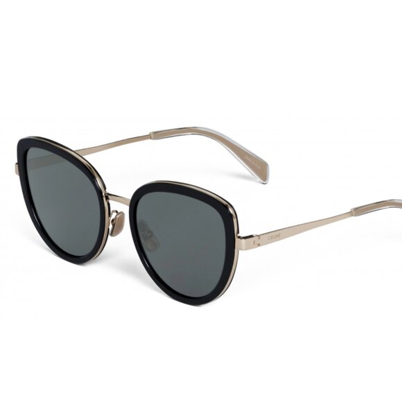 Céline - Metal Frame 22 Sunglasses in Metal and Acetate - Black Gold - Picture 2 of 6